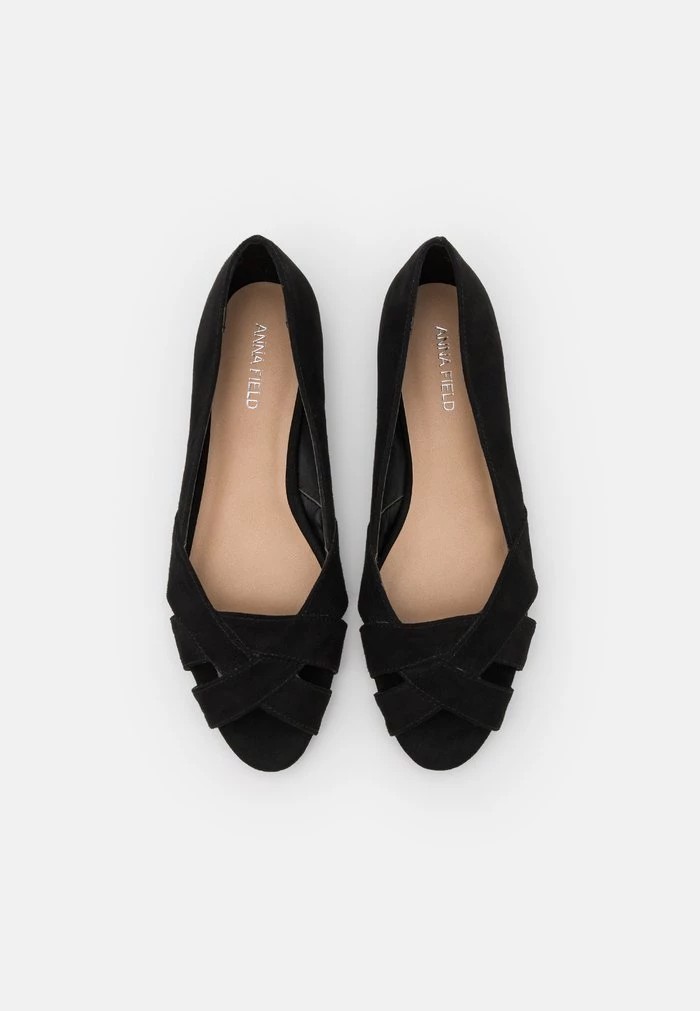 Ballerine ANNA FIELD Anna Field Peeptoe Ballet Pumps Noir Femme | LQX-6402777